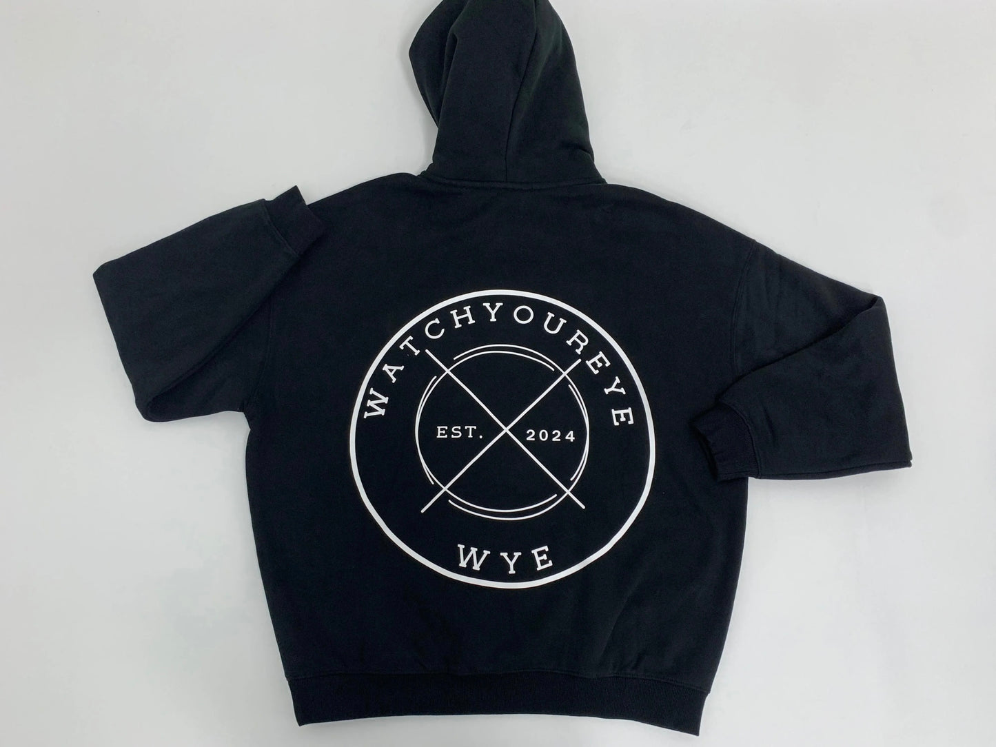 Black hoodie with backlogo