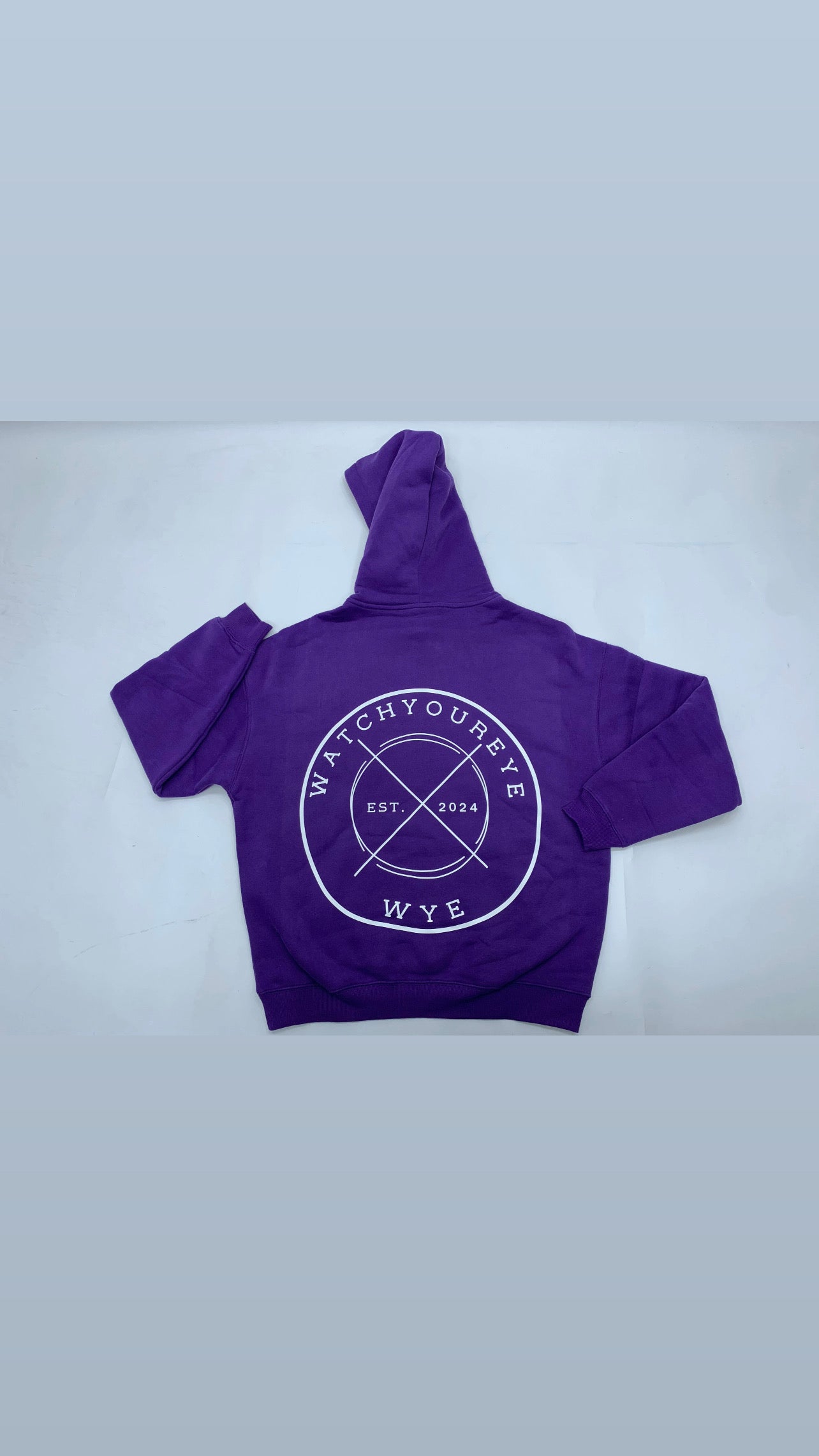 Lila hoodie with backlogo