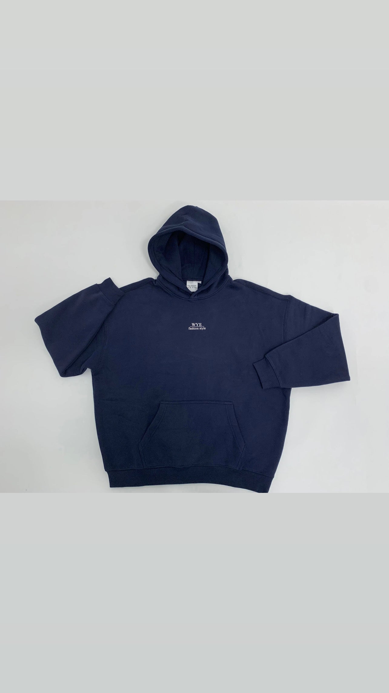 Navy hoodie without backlogo