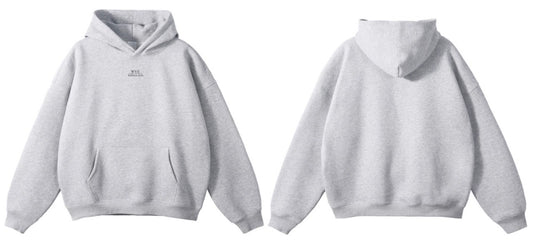 Gray hoodie without backlogo