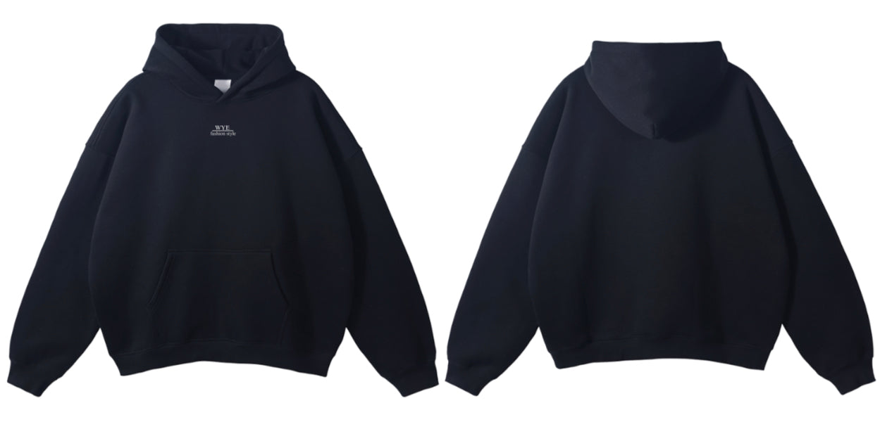 Black hoodie without backlogo